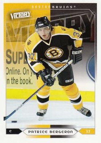 #14 Patrice Bergeron - Boston Bruins - 2005-06 Upper Deck Victory Hockey