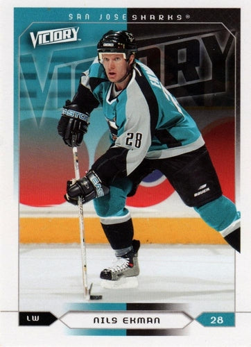 #161 Nils Ekman - San Jose Sharks - 2005-06 Upper Deck Victory Hockey