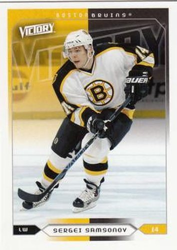 #18 Sergei Samsonov - Boston Bruins - 2005-06 Upper Deck Victory Hockey