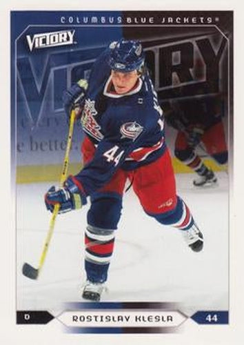 #55 Rostislav Klesla - Columbus Blue Jackets - 2005-06 Upper Deck Victory Hockey