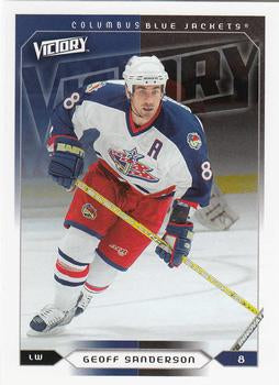 #56 Geoff Sanderson - Columbus Blue Jackets - 2005-06 Upper Deck Victory Hockey