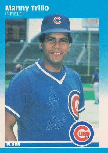 #577 Manny Trillo - Chicago Cubs - 1987 Fleer Baseball