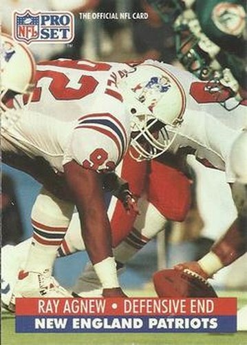 #577 Ray Agnew - New England Patriots - 1991 Pro Set Football