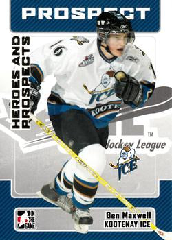 #101 Ben Maxwell - Kootenay Ice - 2006-07 In The Game Heroes and Prospects Hockey