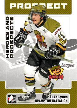 #107 Luke Lynes - Brampton Battalion - 2006-07 In The Game Heroes and Prospects Hockey