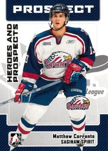 #116 Matthew Corrente - Saginaw Spirit - 2006-07 In The Game Heroes and Prospects Hockey
