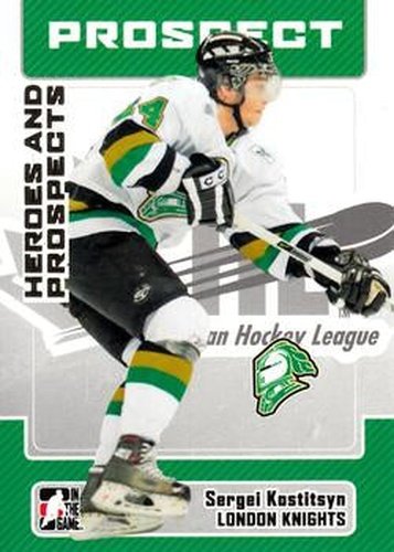#120 Sergei Kostitsyn - London Knights - 2006-07 In The Game Heroes and Prospects Hockey