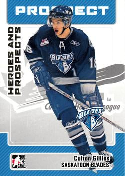 #129 Colton Gillies - Saskatoon Blades - 2006-07 In The Game Heroes and Prospects Hockey