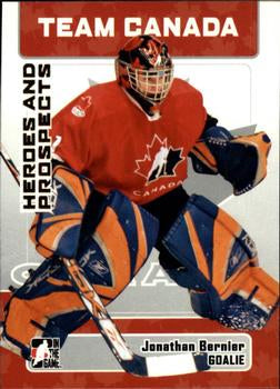 #141 Jonathan Bernier - Canada - 2006-07 In The Game Heroes and Prospects Hockey