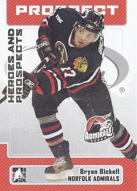 #157 Bryan Bickell - Norfolk Admirals - 2006-07 In The Game Heroes and Prospects Hockey