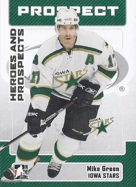 #162 Mike Green - Iowa Stars - 2006-07 In The Game Heroes and Prospects Hockey