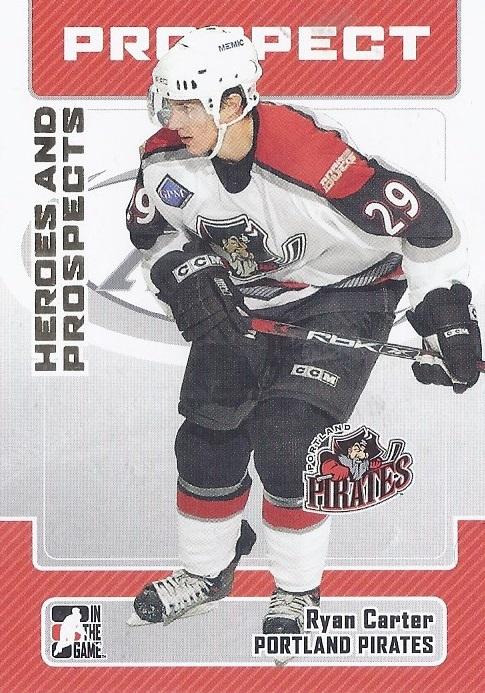 #169 Ryan Carter - Portland Pirates - 2006-07 In The Game Heroes and Prospects Hockey