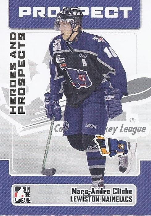 #185 Marc-Andre Cliche - Lewiston Maineiacs - 2006-07 In The Game Heroes and Prospects Hockey