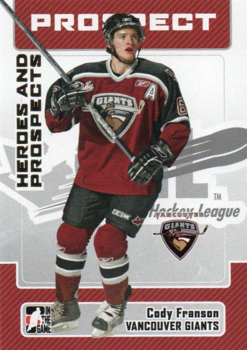 #197 Cody Franson - - 2006-07 In The Game Heroes and Prospects Hockey