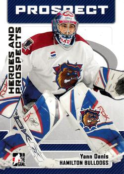 #36 Yann Danis - Hamilton Bulldogs - 2006-07 In The Game Heroes and Prospects Hockey