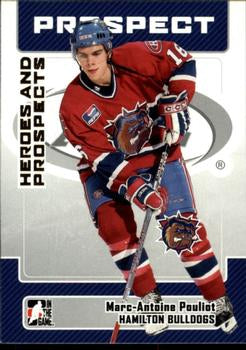 #41 Marc-Antoine Pouliot - Hamilton Bulldogs - 2006-07 In The Game Heroes and Prospects Hockey