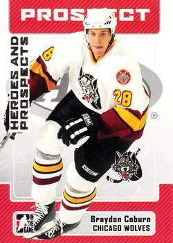 #66 Braydon Coburn - Chicago Wolves - 2006-07 In The Game Heroes and Prospects Hockey