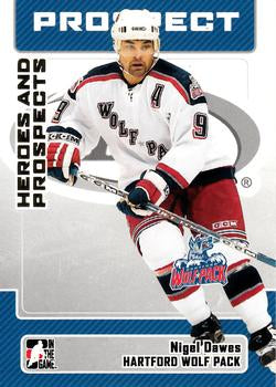 #78 Nigel Dawes - Hartford Wolf Pack - 2006-07 In The Game Heroes and Prospects Hockey