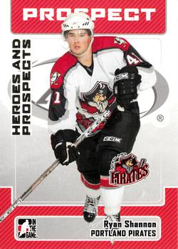 #79 Ryan Shannon - Portland Pirates - 2006-07 In The Game Heroes and Prospects Hockey