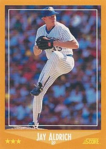 #578 Jay Aldrich - Milwaukee Brewers - 1988 Score Baseball