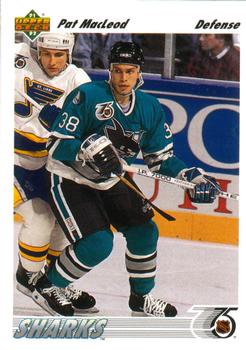 #578 Pat MacLeod - San Jose Sharks - 1991-92 Upper Deck Hockey