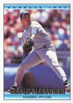 #578 Gerald Alexander - Texas Rangers - 1992 Donruss Baseball