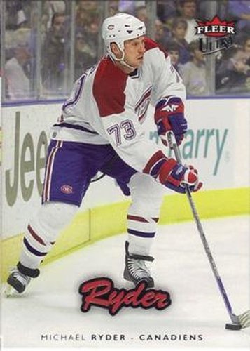 #105 Michael Ryder - Montreal Canadiens - 2006-07 Ultra Hockey