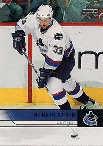 #189 Henrik Sedin - Vancouver Canucks - 2006-07 Upper Deck Hockey