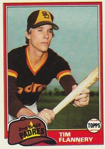 #579 Tim Flannery - San Diego Padres - 1981 Topps Baseball