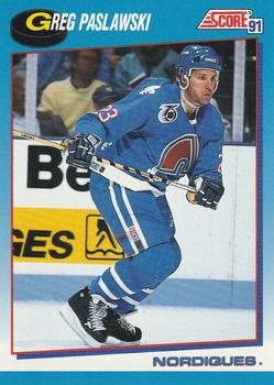 #579 Greg Paslawski - Quebec Nordiques - 1991-92 Score Canadian Bilingual Hockey