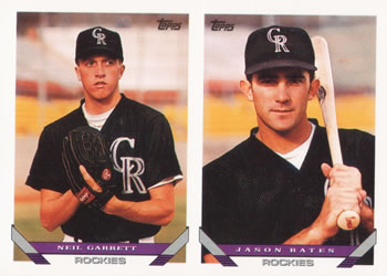 #579 Neil Garret / Jason Bates - Colorado Rockies - 1993 Topps Baseball