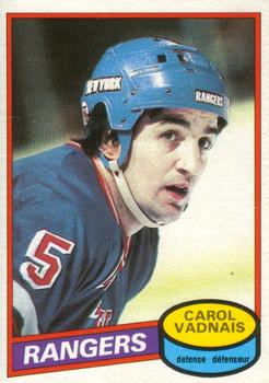 #57 Carol Vadnais - New York Rangers - 1980-81 O-Pee-Chee Hockey