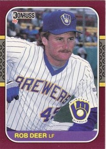 #57 Rob Deer - Milwaukee Brewers - 1987 Donruss Opening Day Baseball