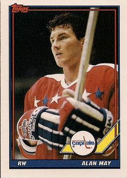 #57 Alan May - Washington Capitals - 1991-92 Topps Hockey