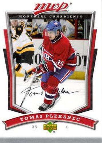 #57 Tomas Plekanec - Montreal Canadiens - 2007-08 Upper Deck MVP Hockey