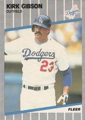 #57 Kirk Gibson - Los Angeles Dodgers - 1989 Fleer Baseball