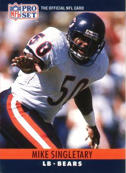 #57 Mike Singletary - Chicago Bears - 1990 Pro Set Football