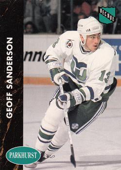 #57 Geoff Sanderson - Hartford Whalers - 1991-92 Parkhurst Hockey