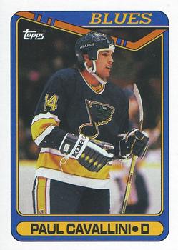 #57 Paul Cavallini - St. Louis Blues - 1990-91 Topps Hockey
