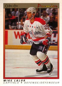 #57 Mike Lalor - Washington Capitals - 1990-91 O-Pee-Chee Premier Hockey