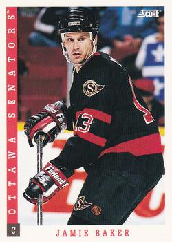 #57 Jamie Baker - Ottawa Senators - 1993-94 Score Canadian Hockey