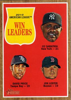#57 CC Sabathia / David Price / Jon Lester - New York Yankees / Tampa Bay Rays / Boston Red Sox - 2011 Topps Heritage Baseball