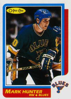 #57 Mark Hunter - St. Louis Blues - 1986-87 O-Pee-Chee Hockey