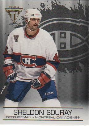 #57 Sheldon Souray - Montreal Canadiens - 2003-04 Pacific Private Stock Titanium Hockey