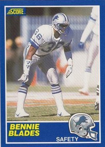 #57 Bennie Blades - Detroit Lions - 1989 Score Football