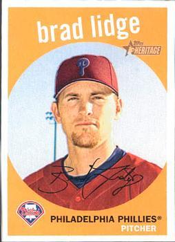 #57 Brad Lidge - Philadelphia Phillies - 2008 Topps Heritage Baseball