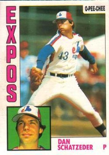 #57 Dan Schatzeder - Montreal Expos - 1984 O-Pee-Chee Baseball