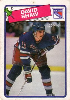 #57 David Shaw - New York Rangers - 1988-89 O-Pee-Chee Hockey