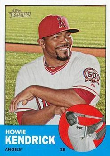 #57 Howie Kendrick - Los Angeles Angels - 2012 Topps Heritage Baseball