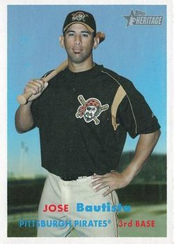 #57 Jose Bautista - Pittsburgh Pirates - 2006 Topps Heritage Baseball